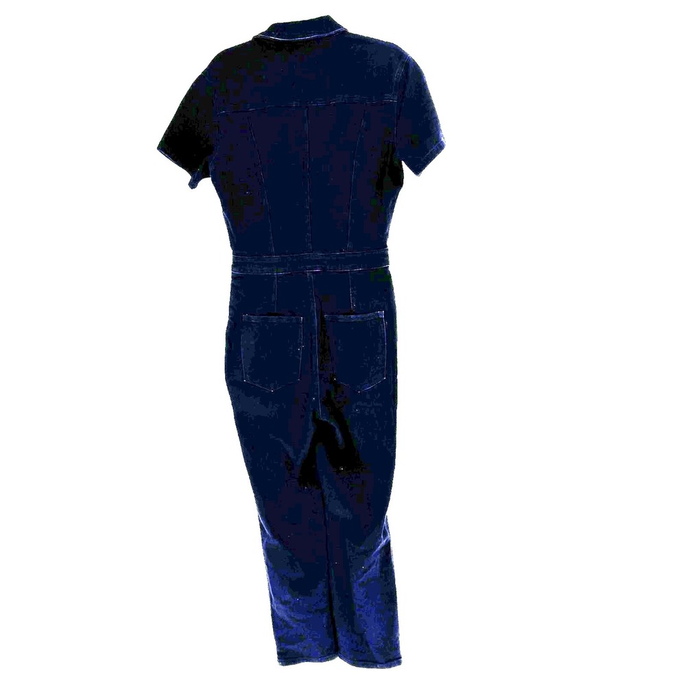 Good American Black Denim Short-Sleeve Jumpsuit - Picture 4 of 10